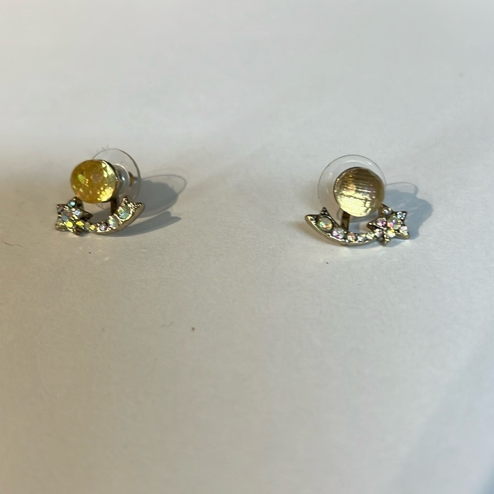 Betsey Johnson rhinestone shooting star earrings